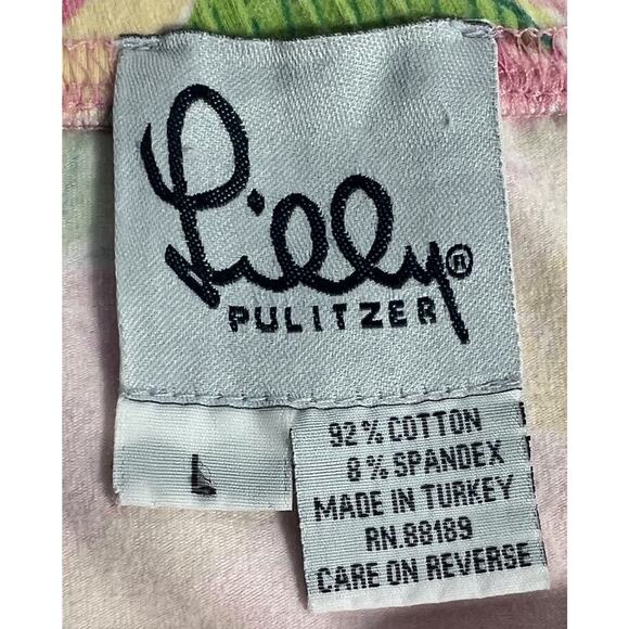 Vintage Lilly Pulitzer size large stretch Waist Mini Skirt tropical - Picture 2 of 5